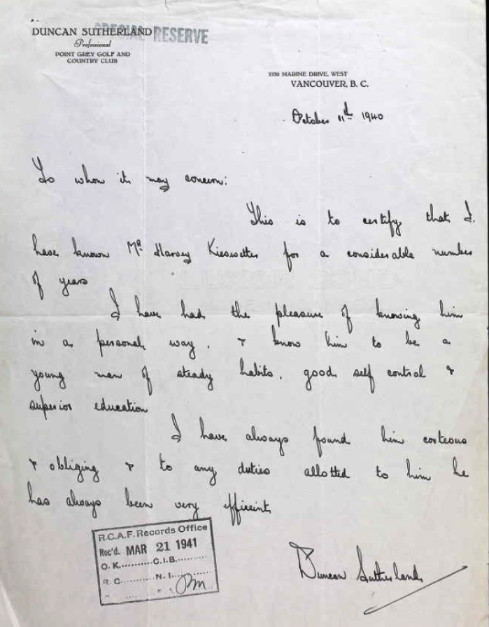 Letter of recommendation