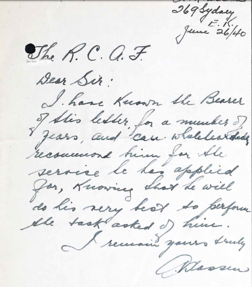 Letter of recommendation