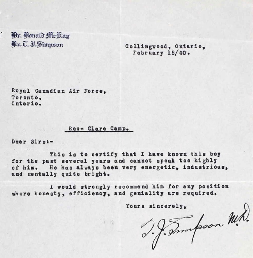 Letter of recommendation