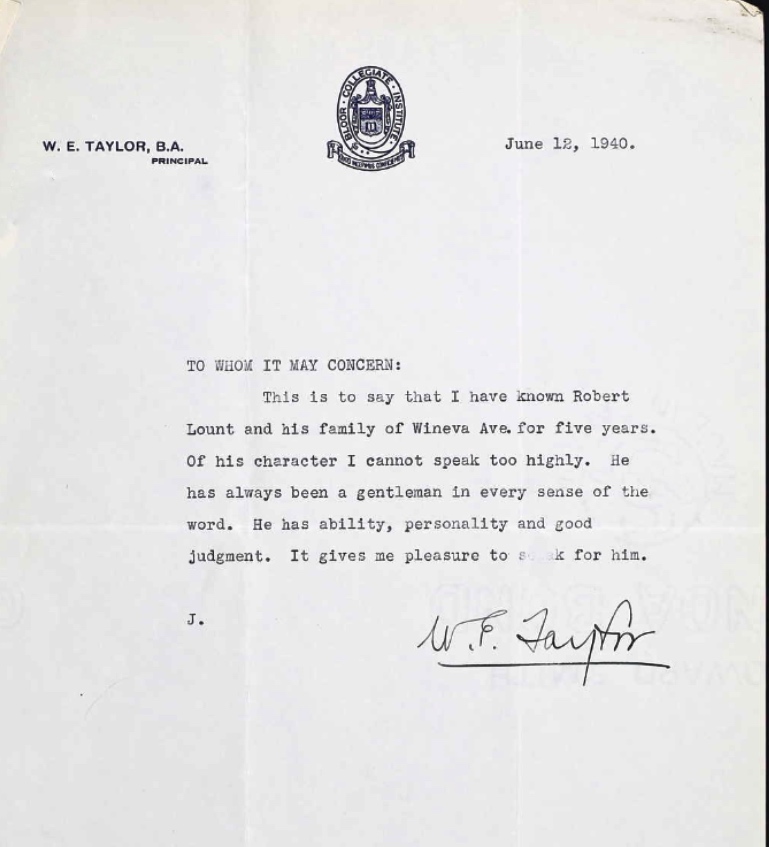 Letter of recommendation