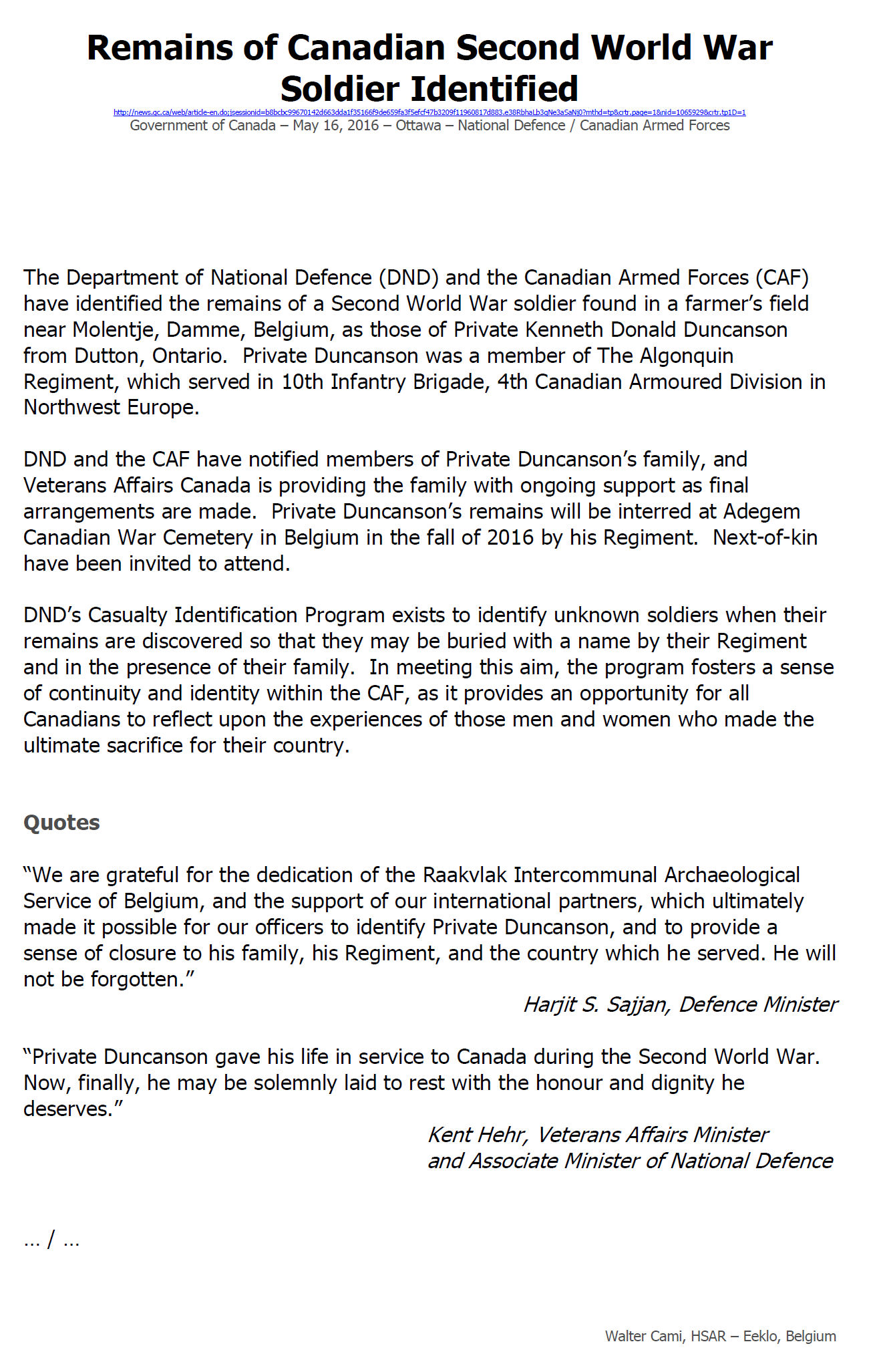 Story of Kenneth Duncanson reburial (Page 9)