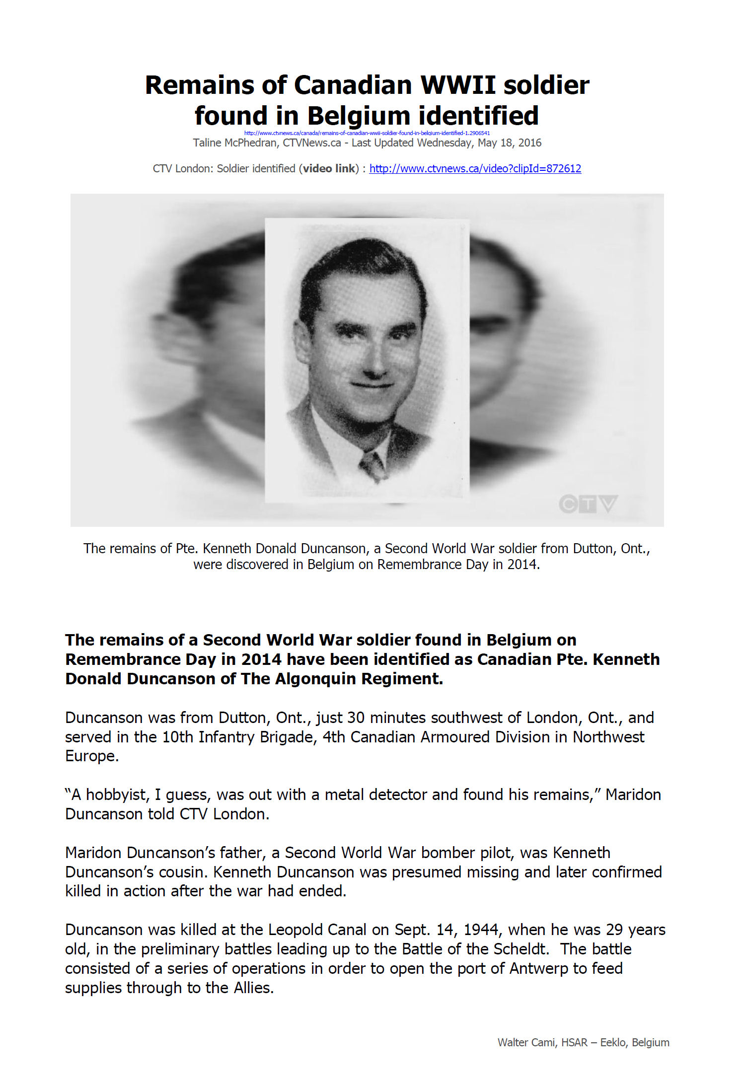 Story of Kenneth Duncanson reburial (Page 10)