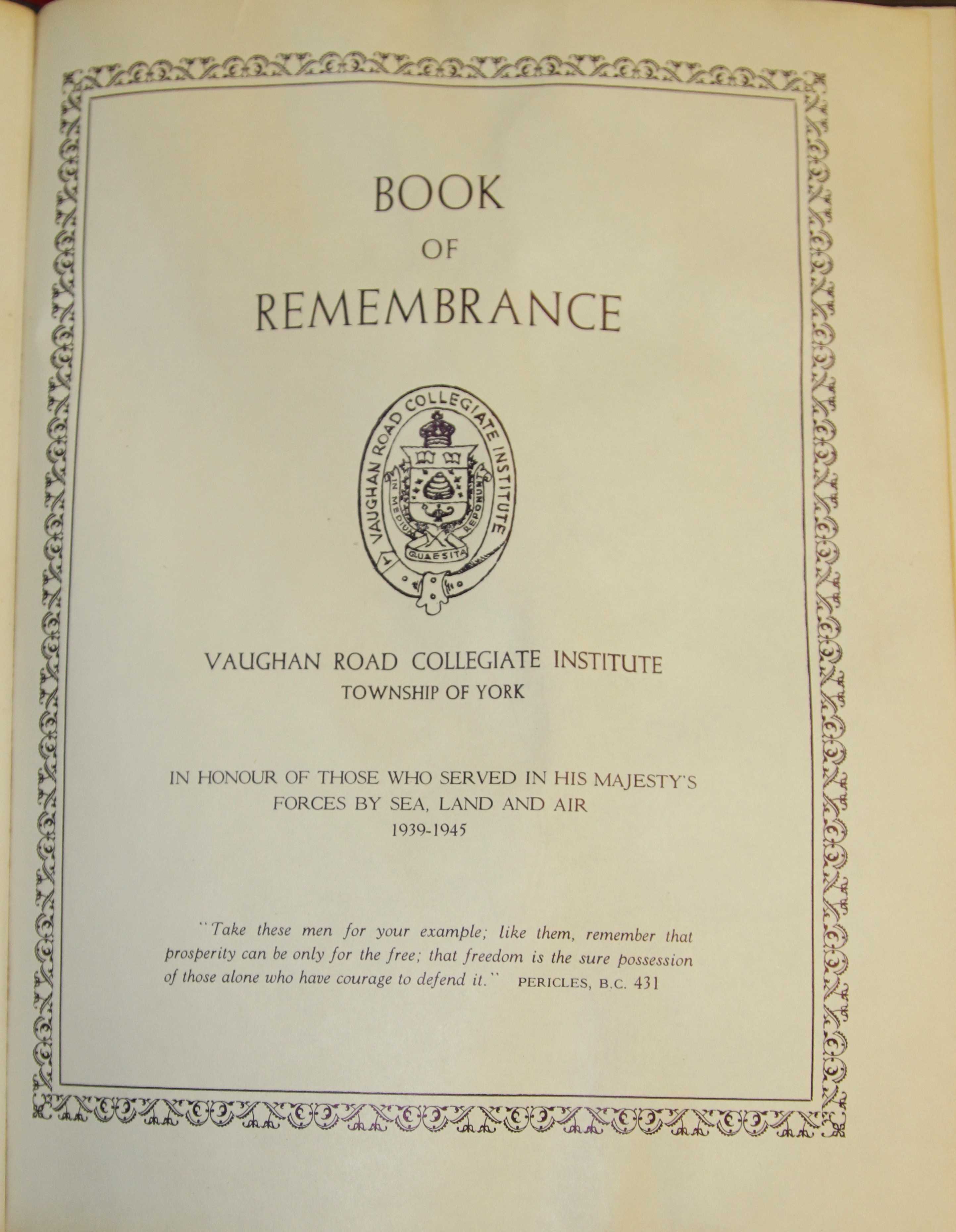 Book of Remembrance