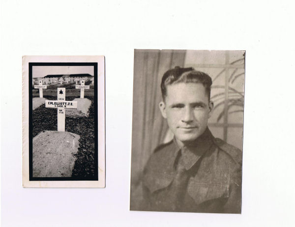 Grave marker and photo
