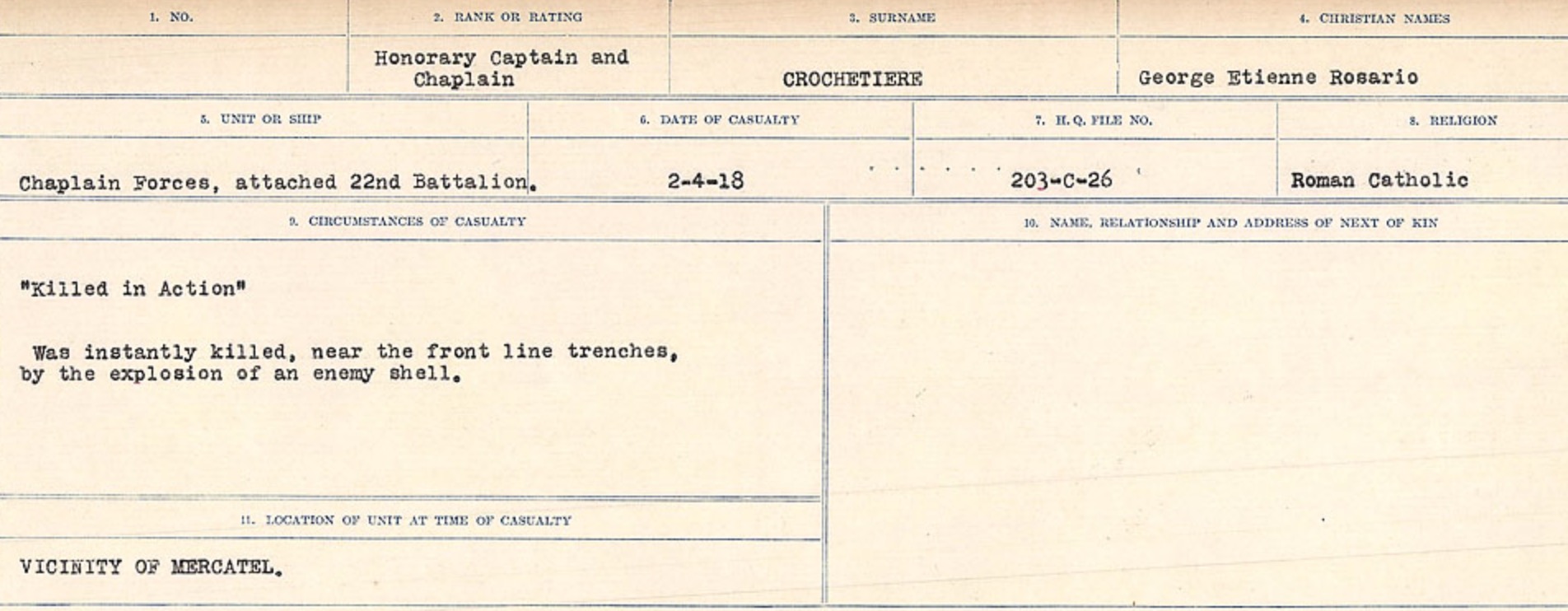 Circumstances of death registers