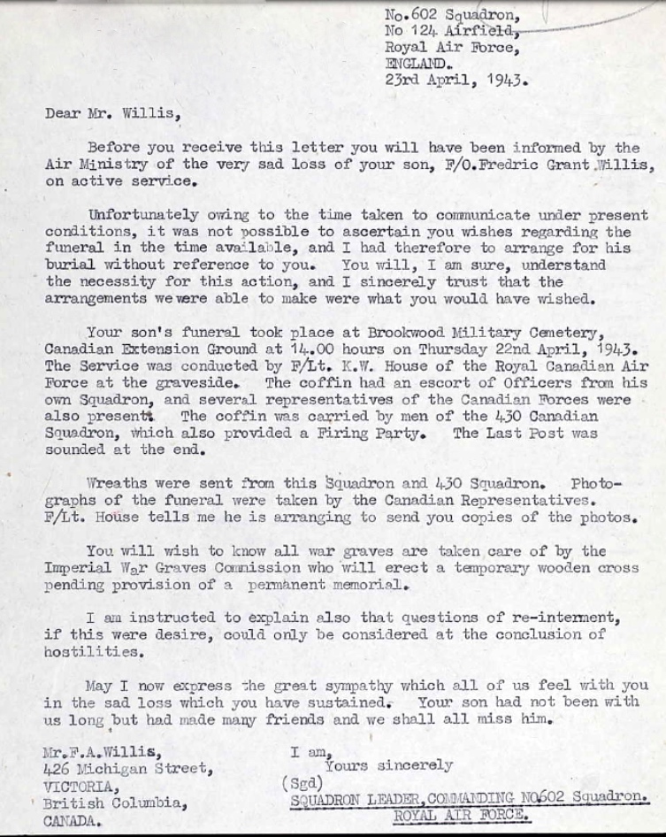 Notification of Death