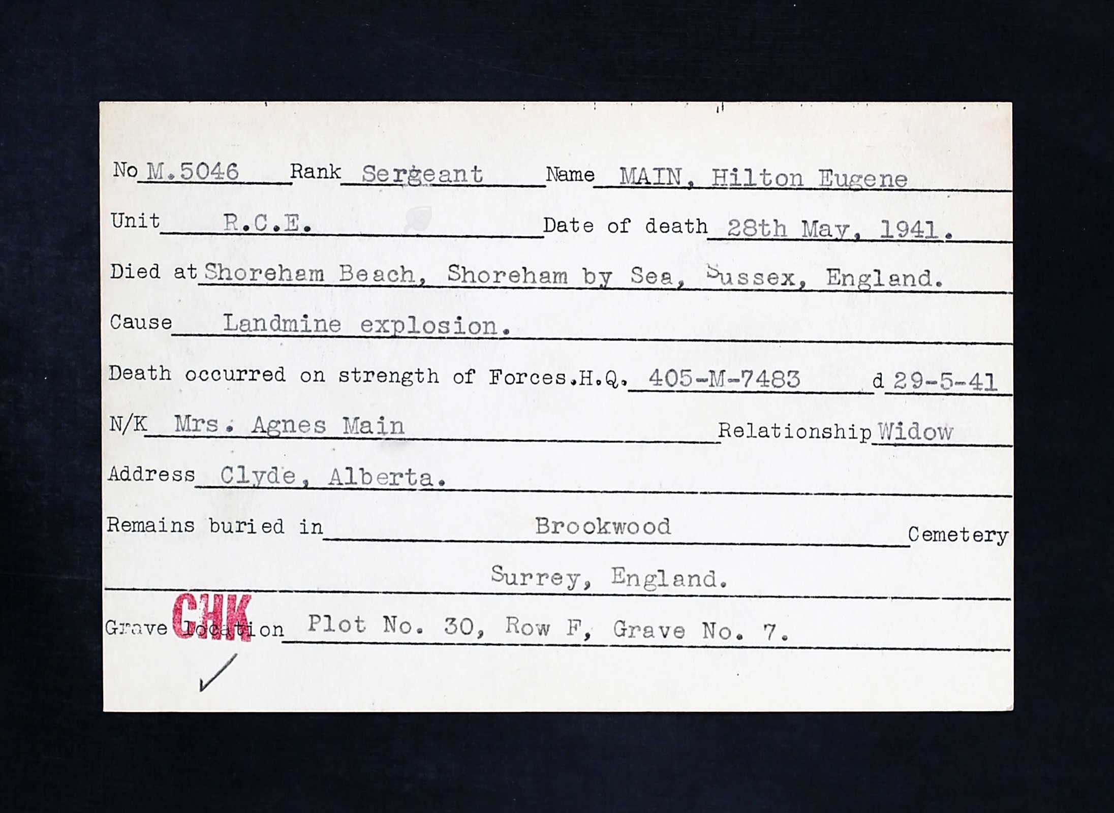 Graves registration form