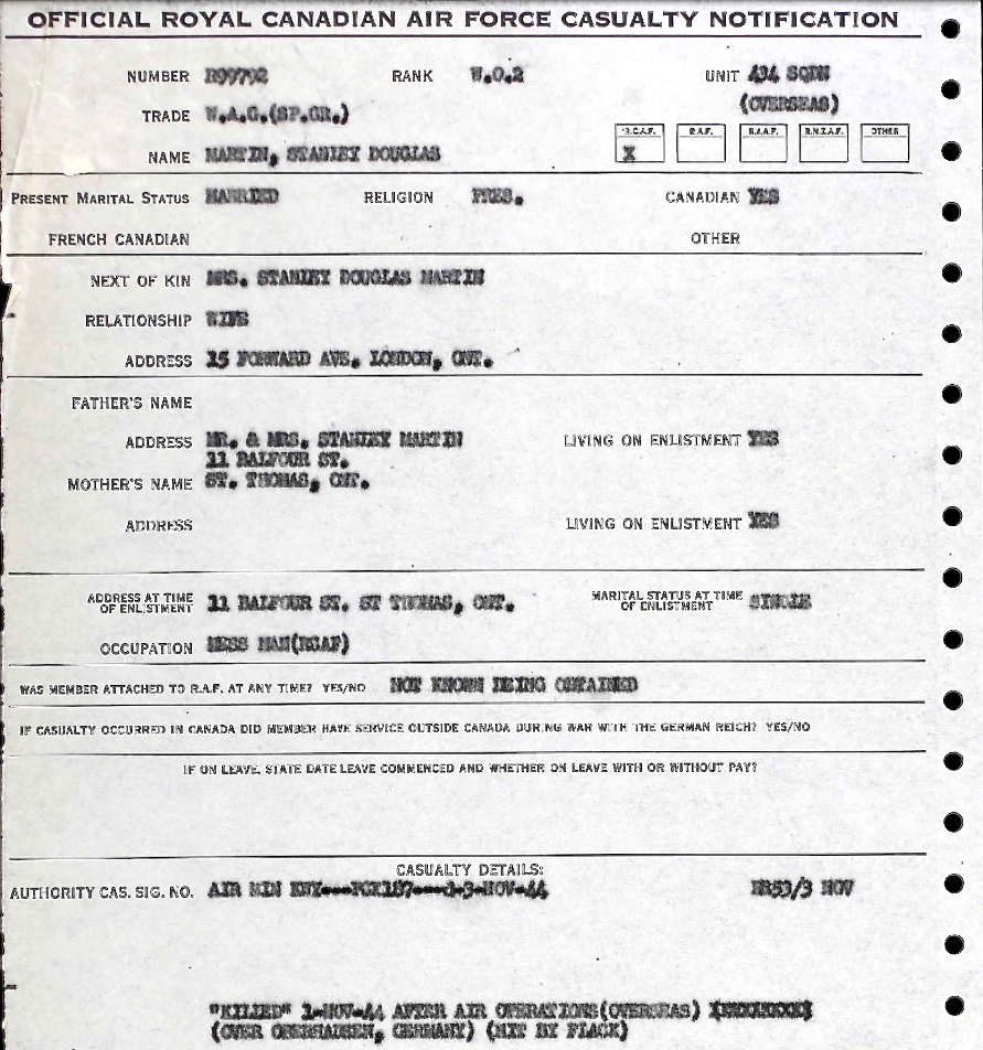 Notification of death