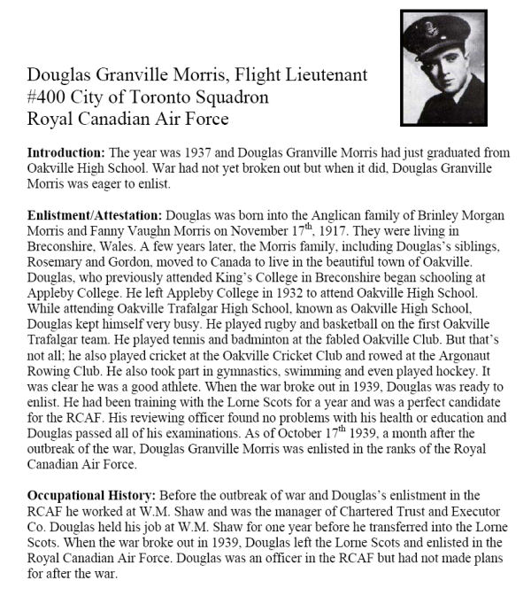 Oakville Remembers Biography