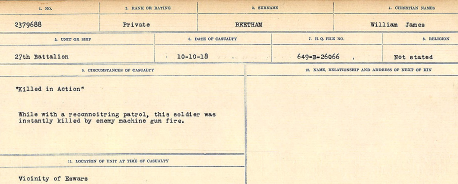 Circumstances of Death Registers