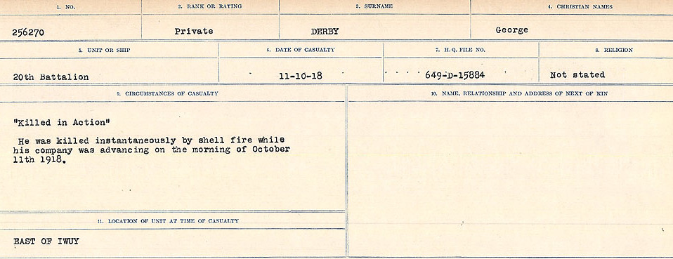 Circumstances of death registers