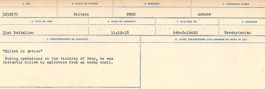Circumstances of death registers