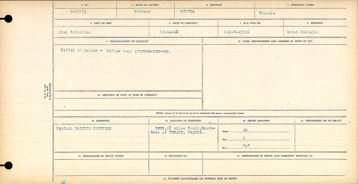 Circumstances of death registers