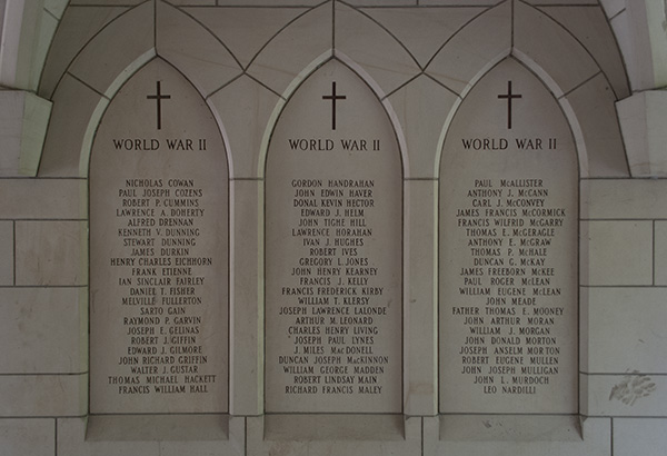 Detail of St. Michael’s College Memorial