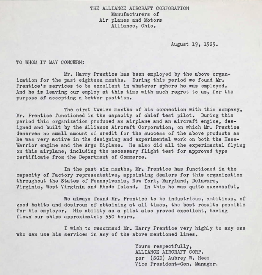 Letter of recommendation