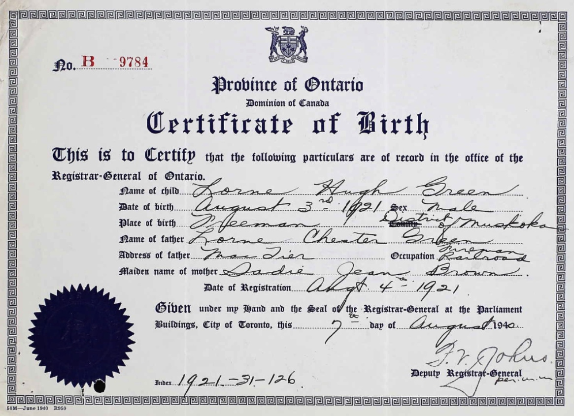 Birth Certificate