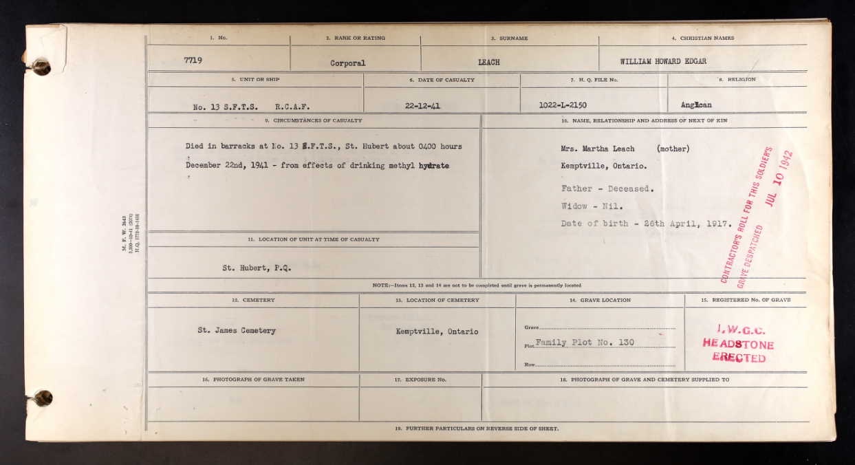 Circumstances of death registers