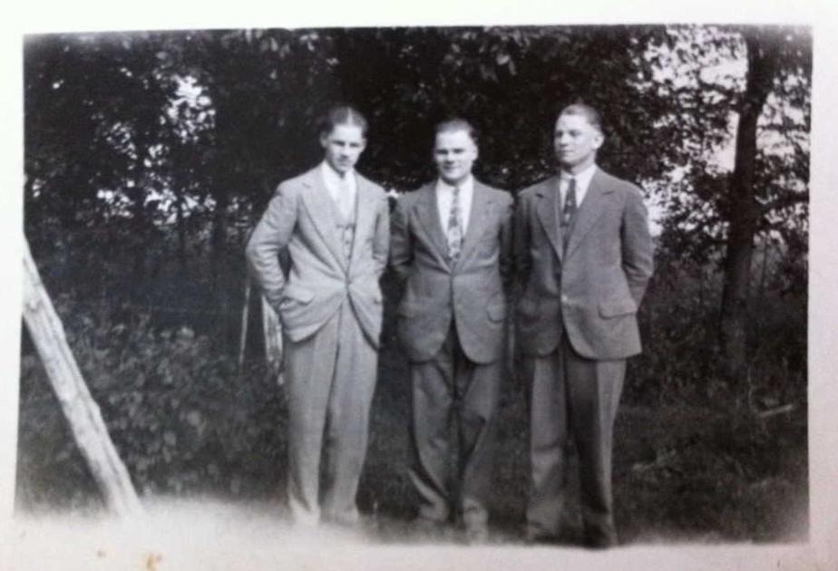 Photo of Clayton, Wallace and Bill Hall