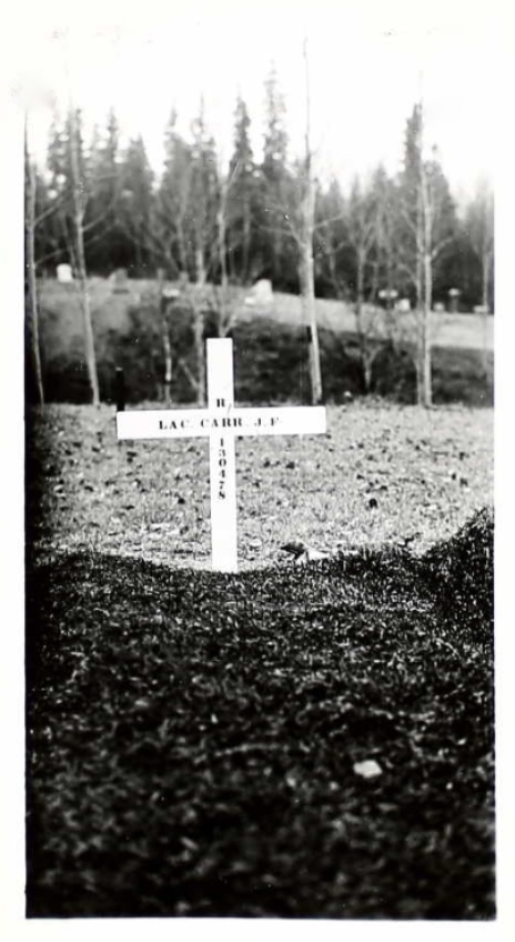 Temporary grave marker