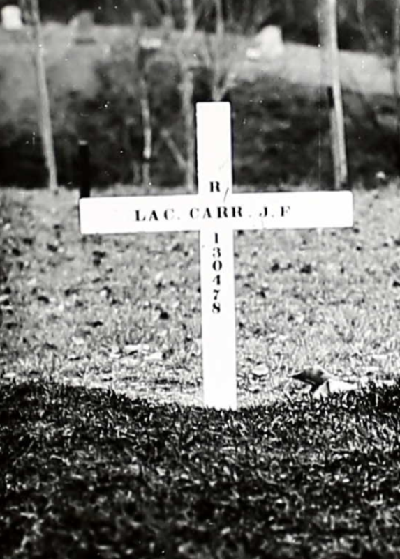 Temporary grave marker