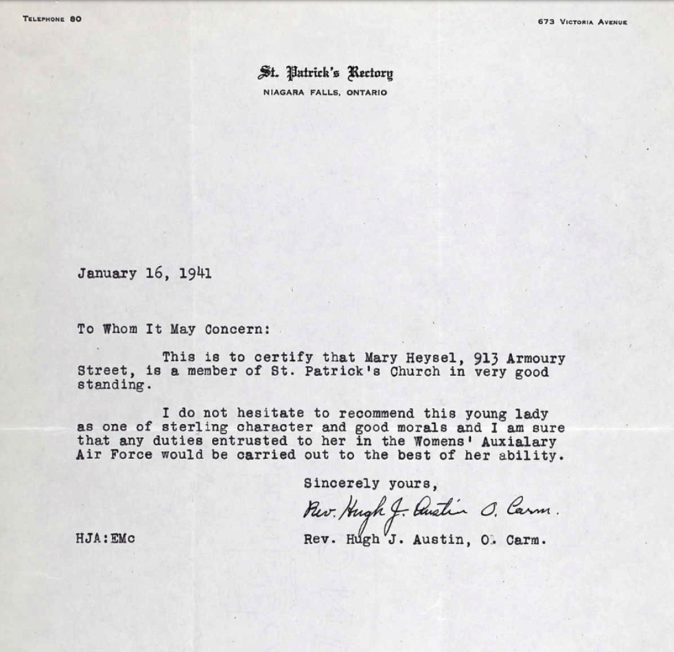 Letter of recommendation