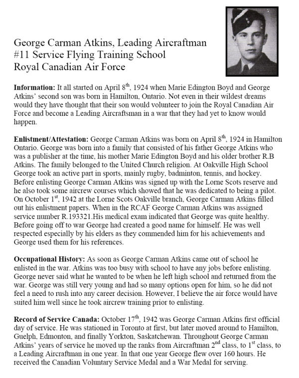 Oakville Remembers Biography