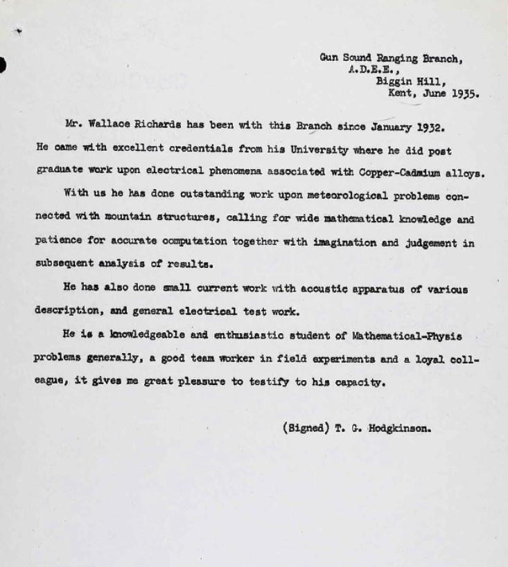 Letter of recommendation