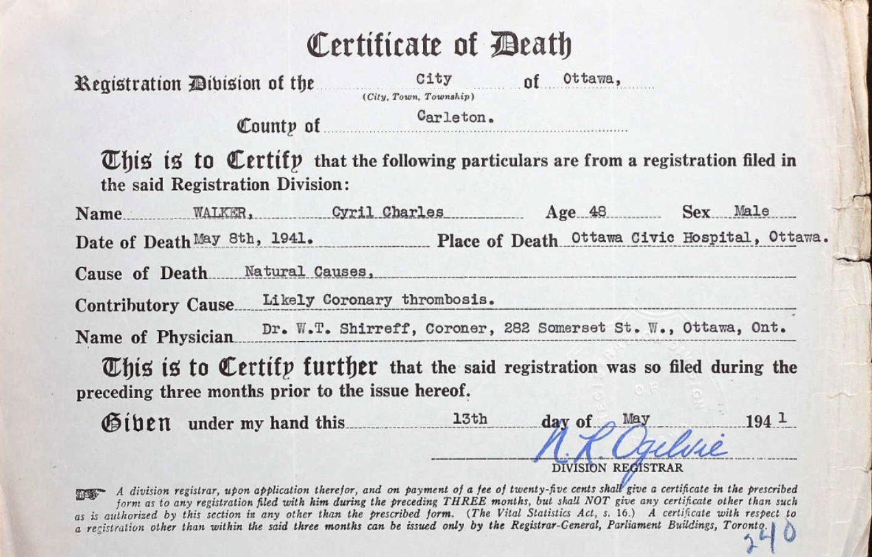 Death Certificate