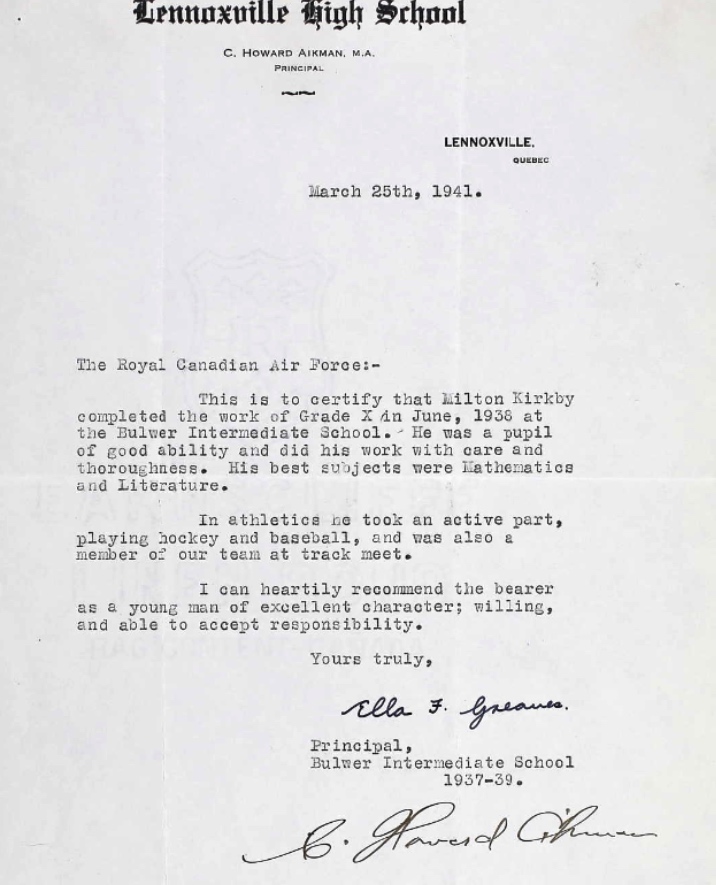 Letter of recommendation