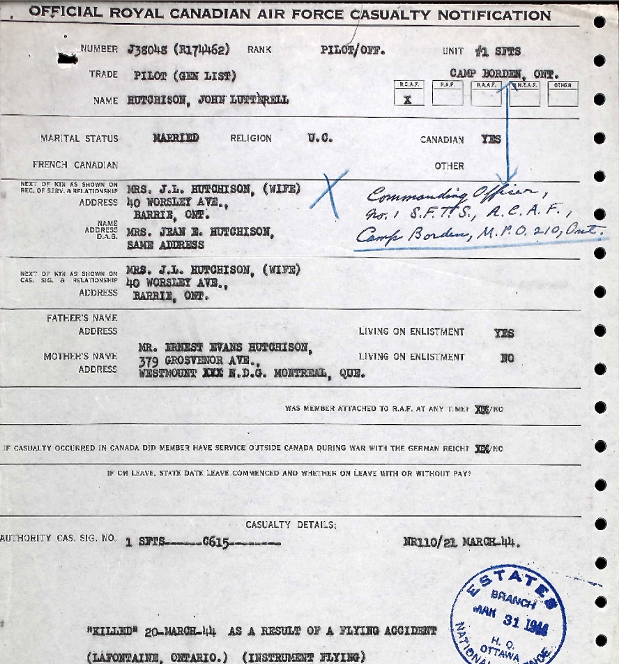 Notification of Death