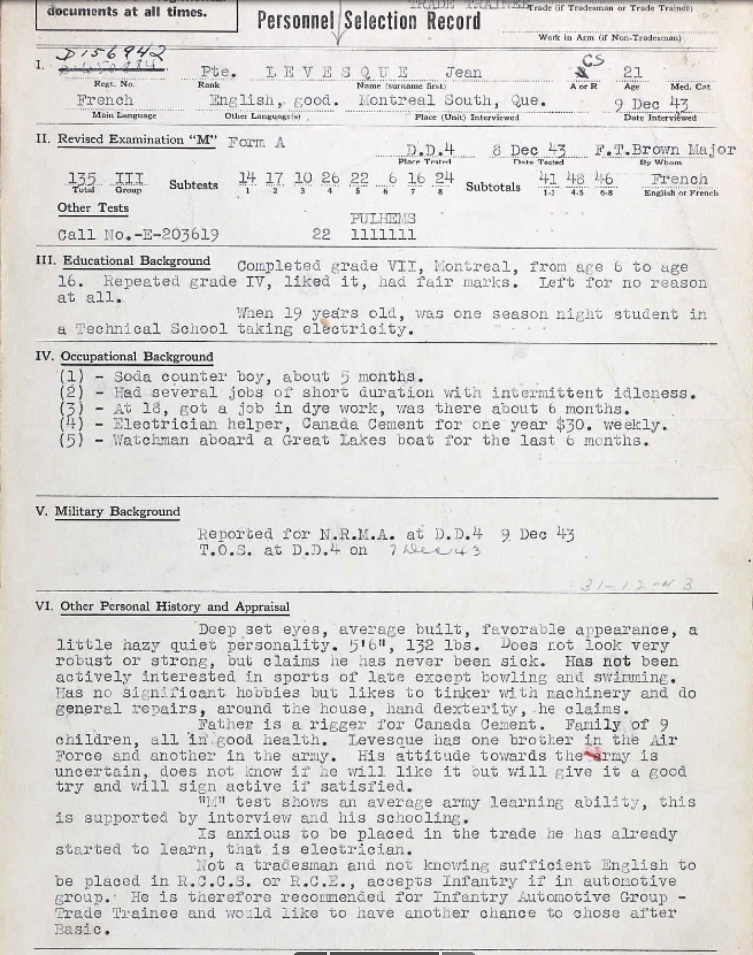 Personnel Selection Form