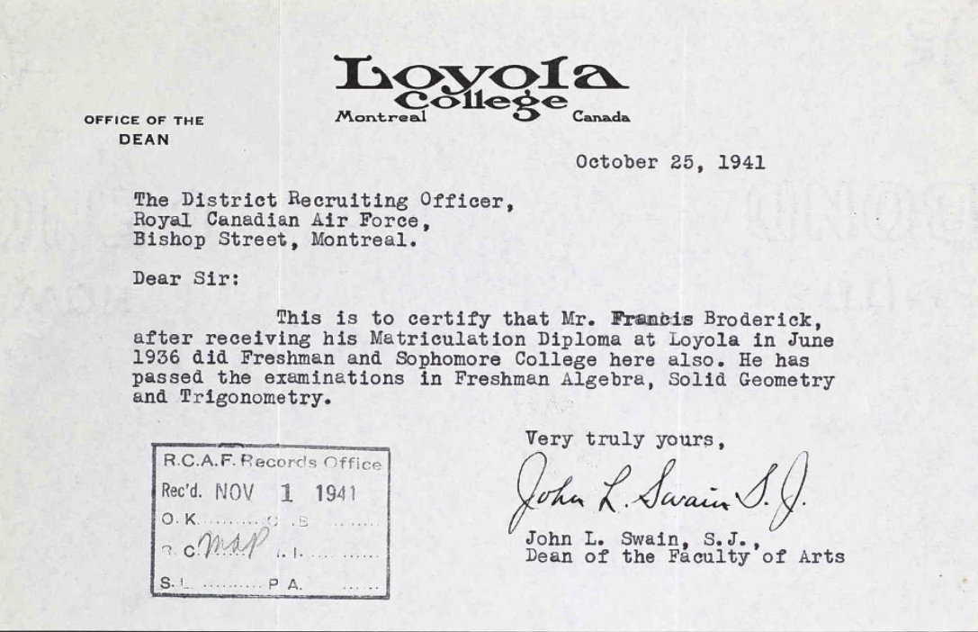 Letter of recommendation