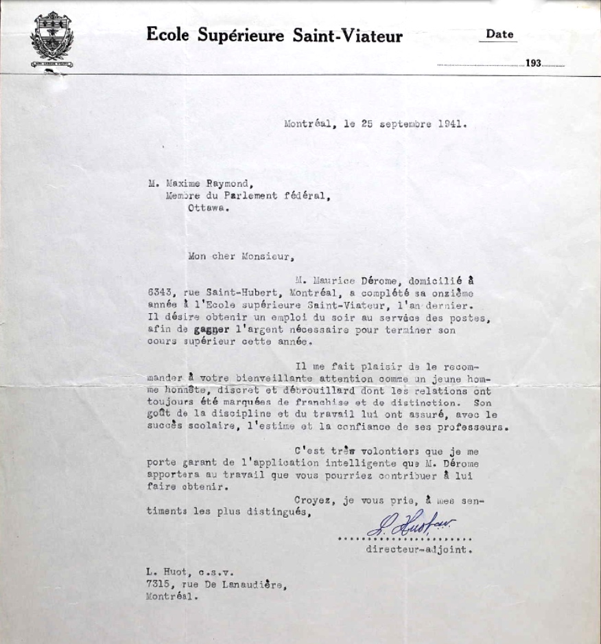 Letter of recommendation