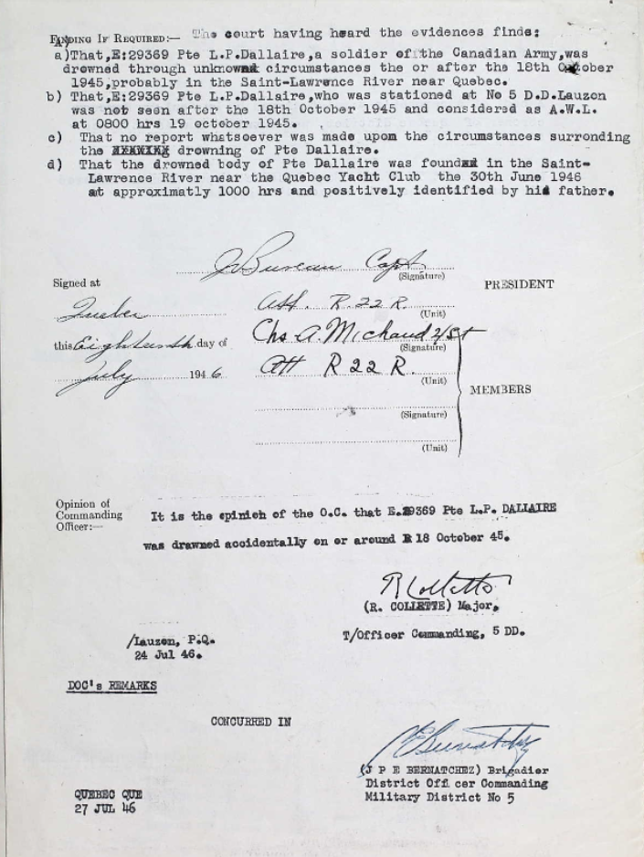 Circumstances of death