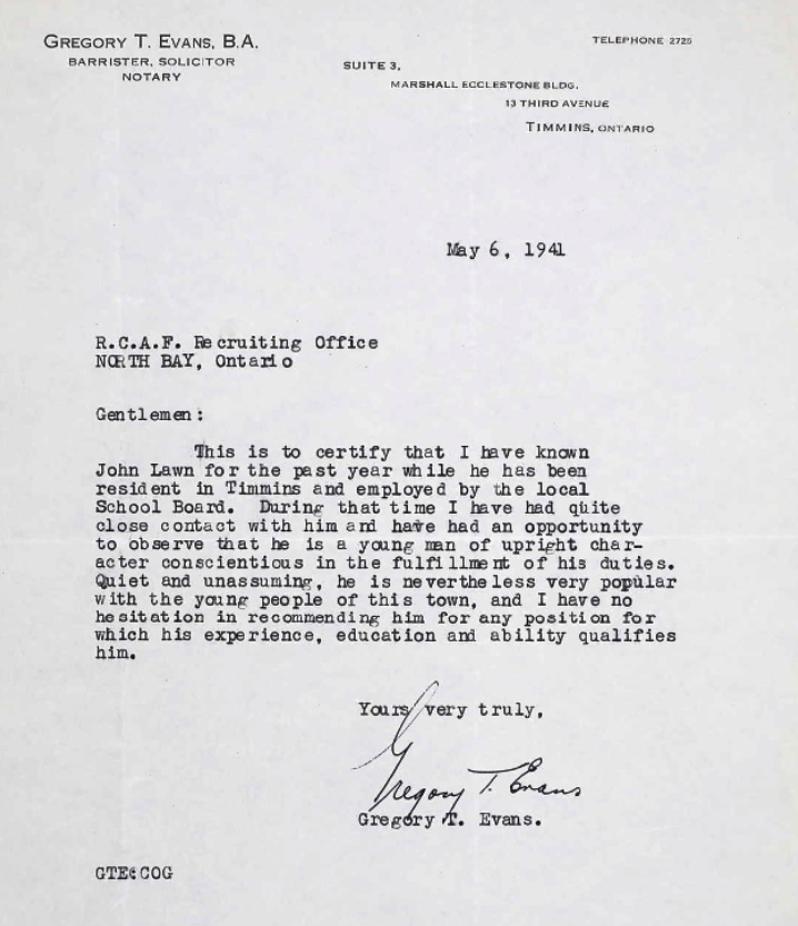 Letter of recommendation