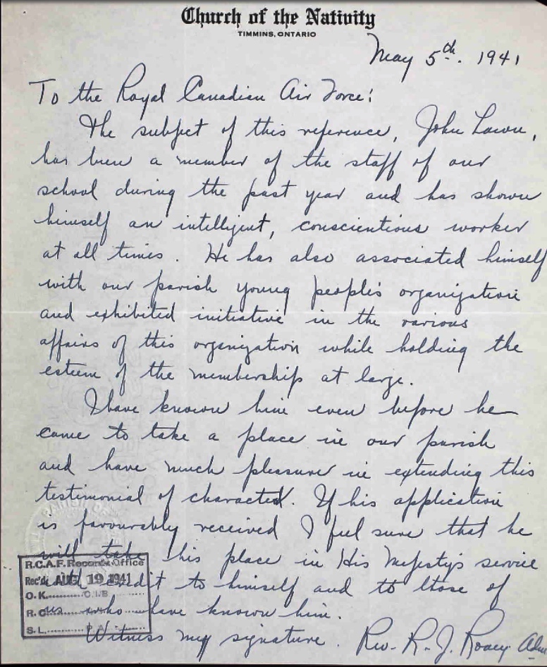 Letter of recommendation