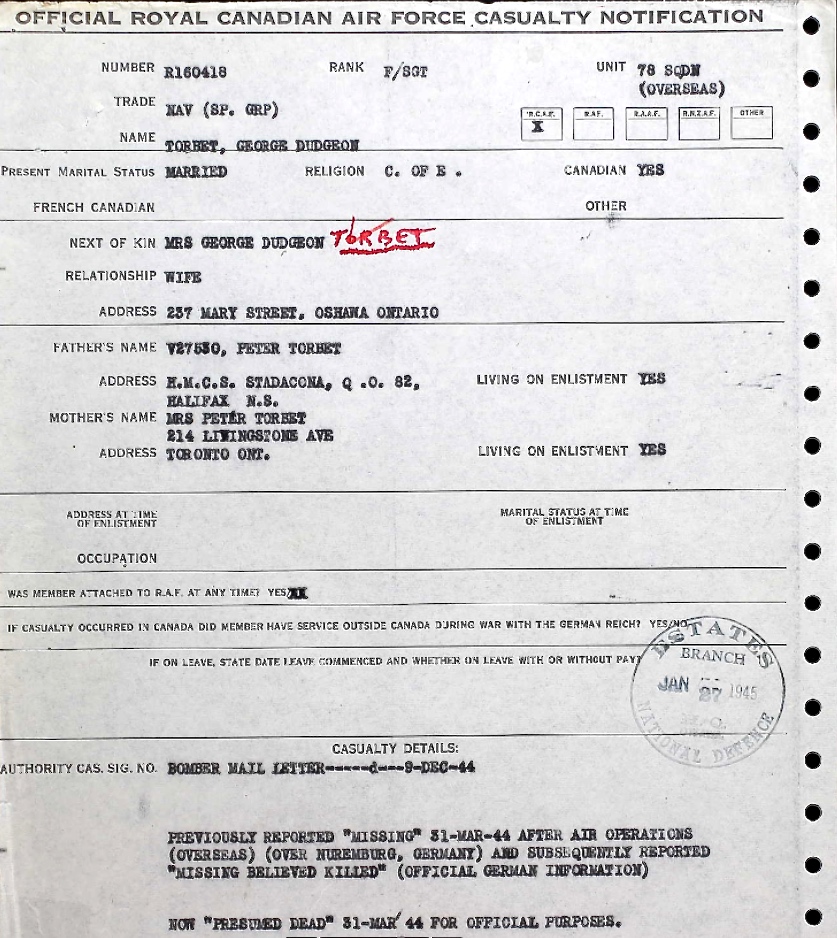 Notification of death