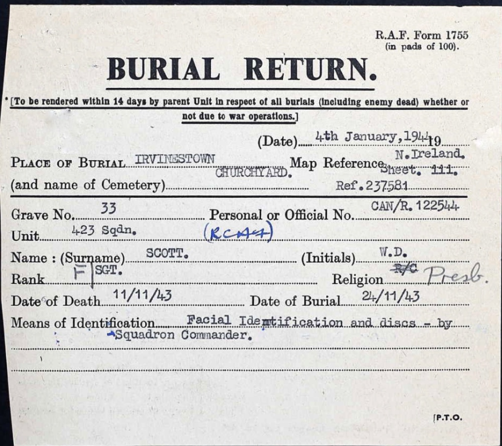 Burial Card