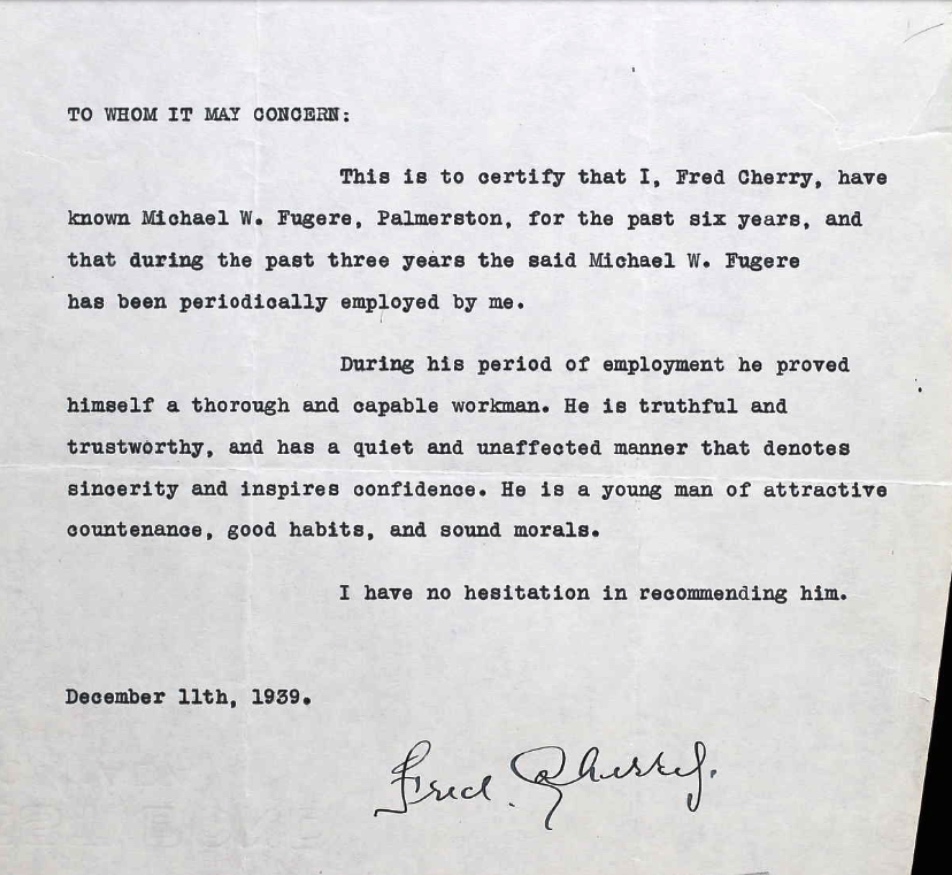 Letter of recommendation