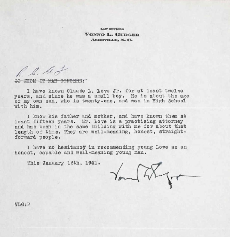 Letter of recommendation