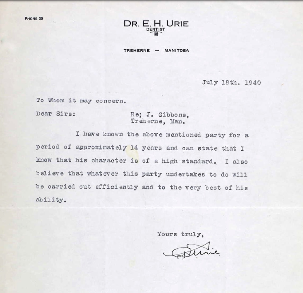 Letter of recommendation