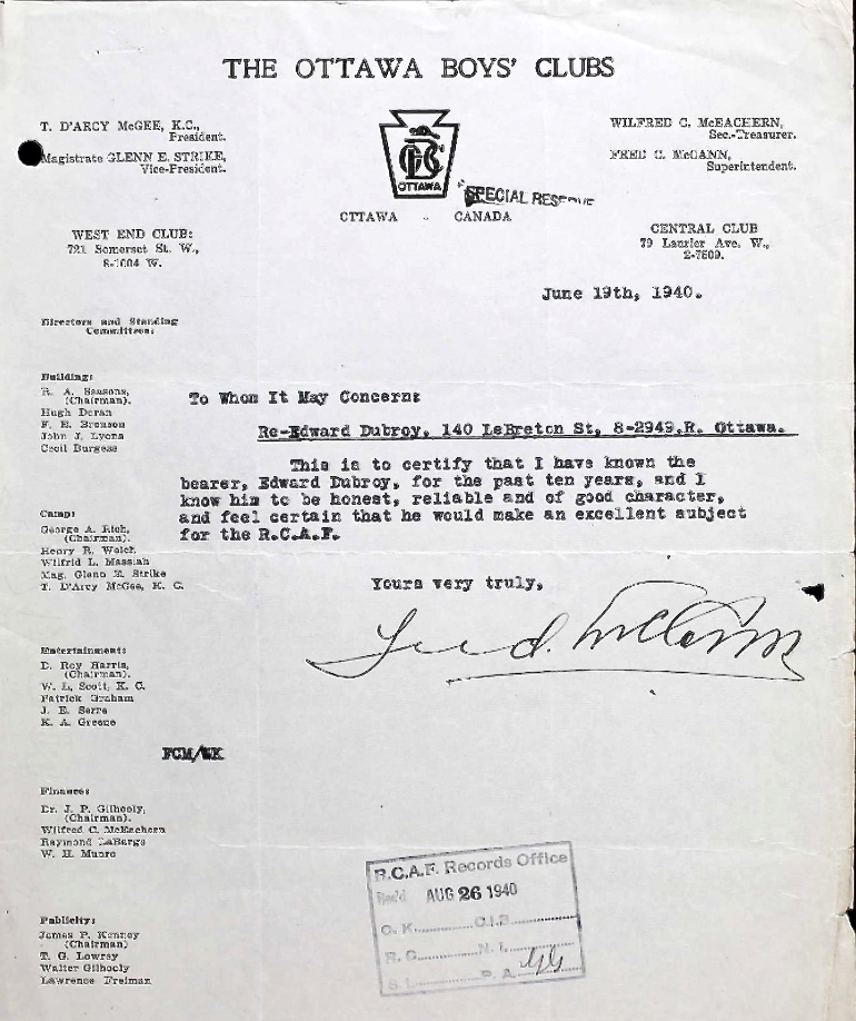 Letter of recommendation