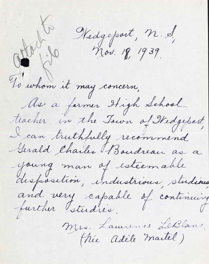 Letter of recommendation