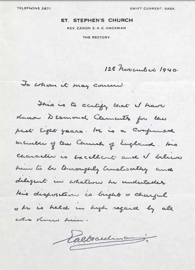 Letter of recommendation