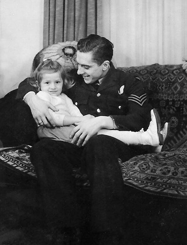 Posing with his niece, June