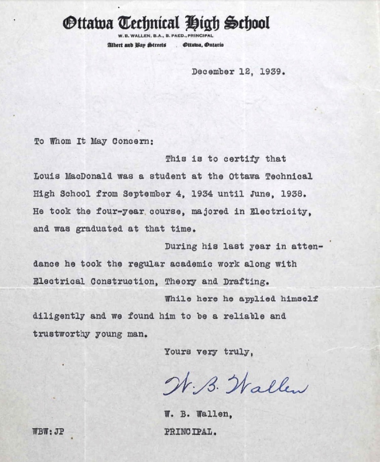 Letter of recommendation