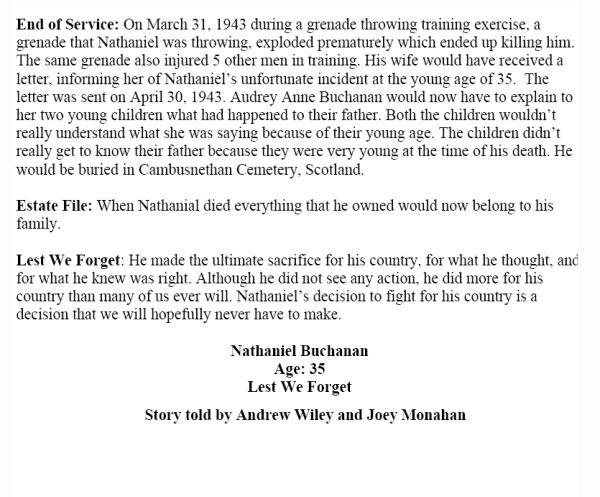 Oakville Remembers Biography (Page 2)