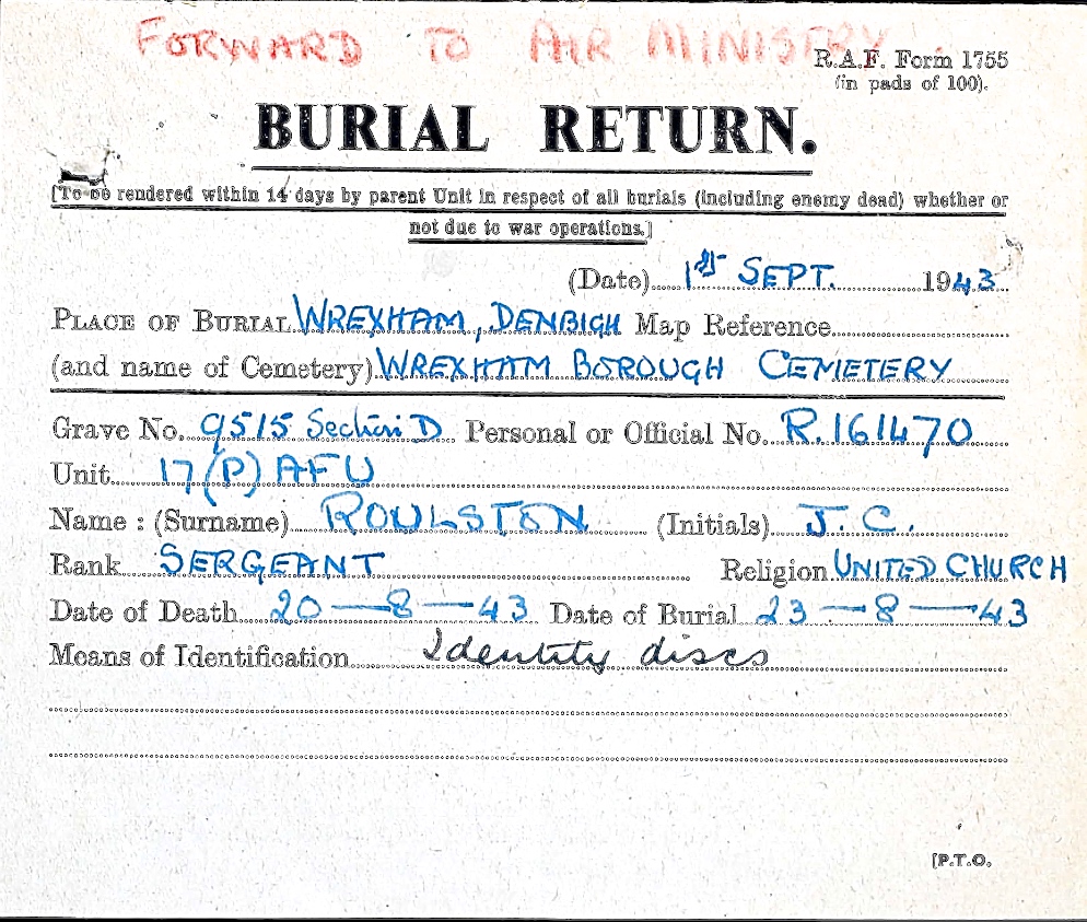 Burial Card