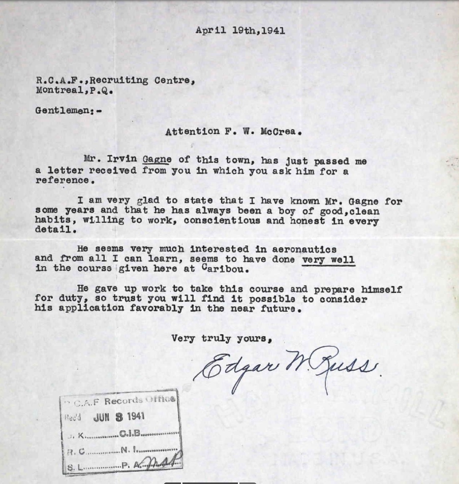 Letter of recommendation