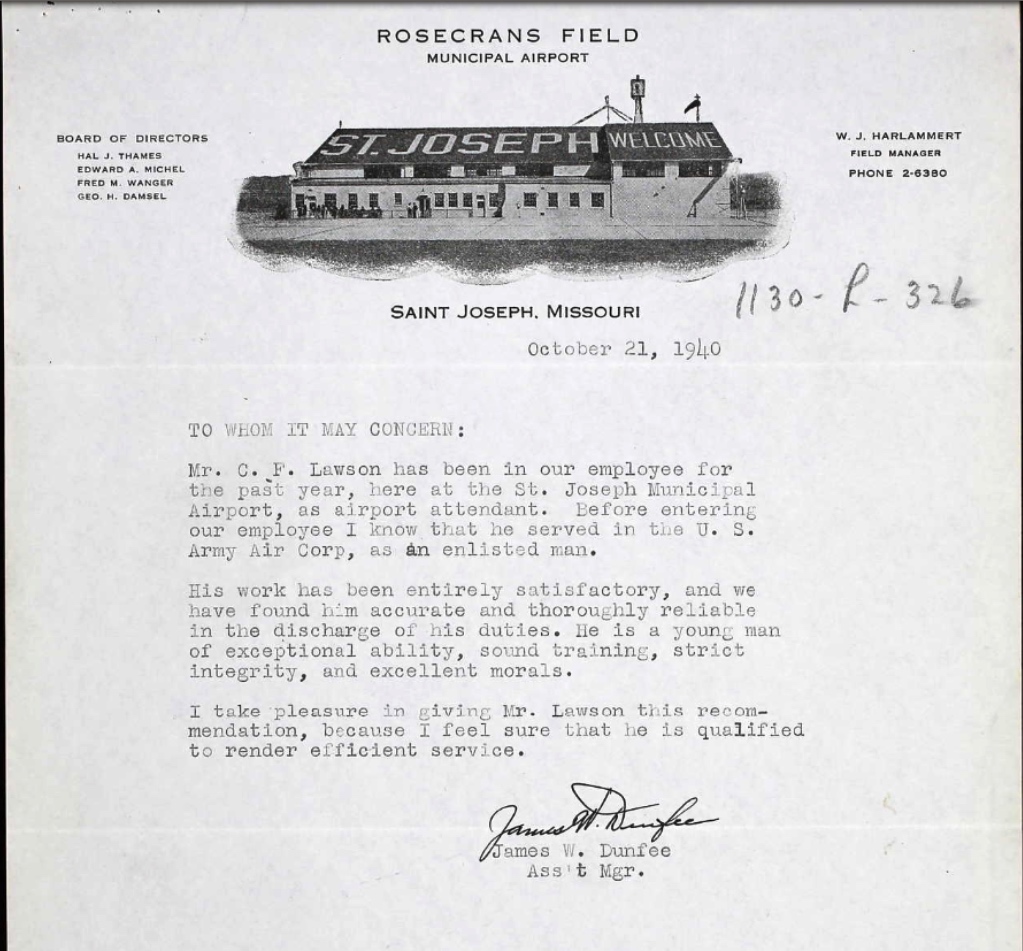 Letter of recommendation